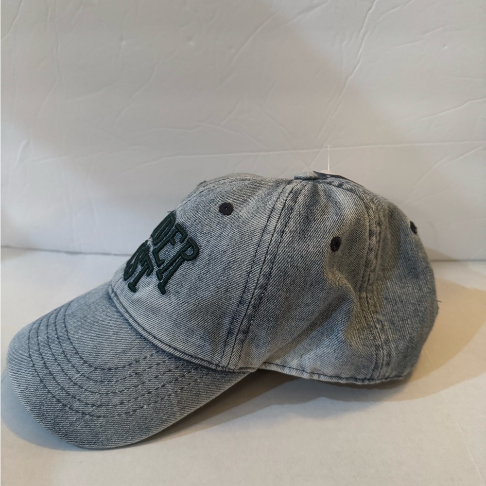 Time and Tru Women's Washed Denim Wander Lust Baseball Hat - Picture 3 of 9